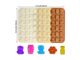Molde silicona 60 mini animalitos de cuentos 
